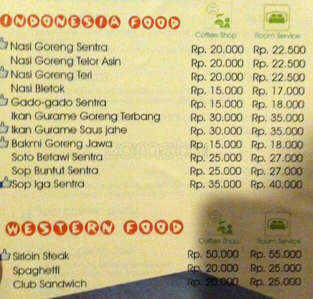 Coffee Shop Hotel Sentra Boutique Menu Zomato Indonesia Coffee Shop Hotel Sentra Boutique Menu Zomato Indonesia