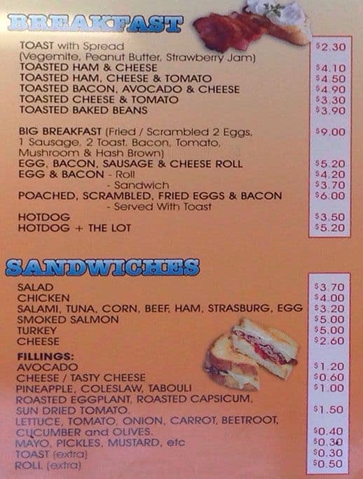 Menu at Gourmet Express fast food, Campbellfield