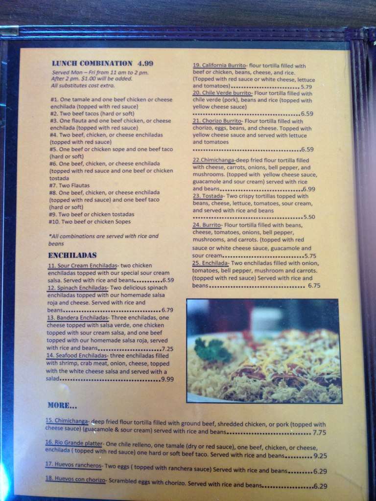 Rio Grande Mexican Restaurant Menu Urbanspoon/Zomato