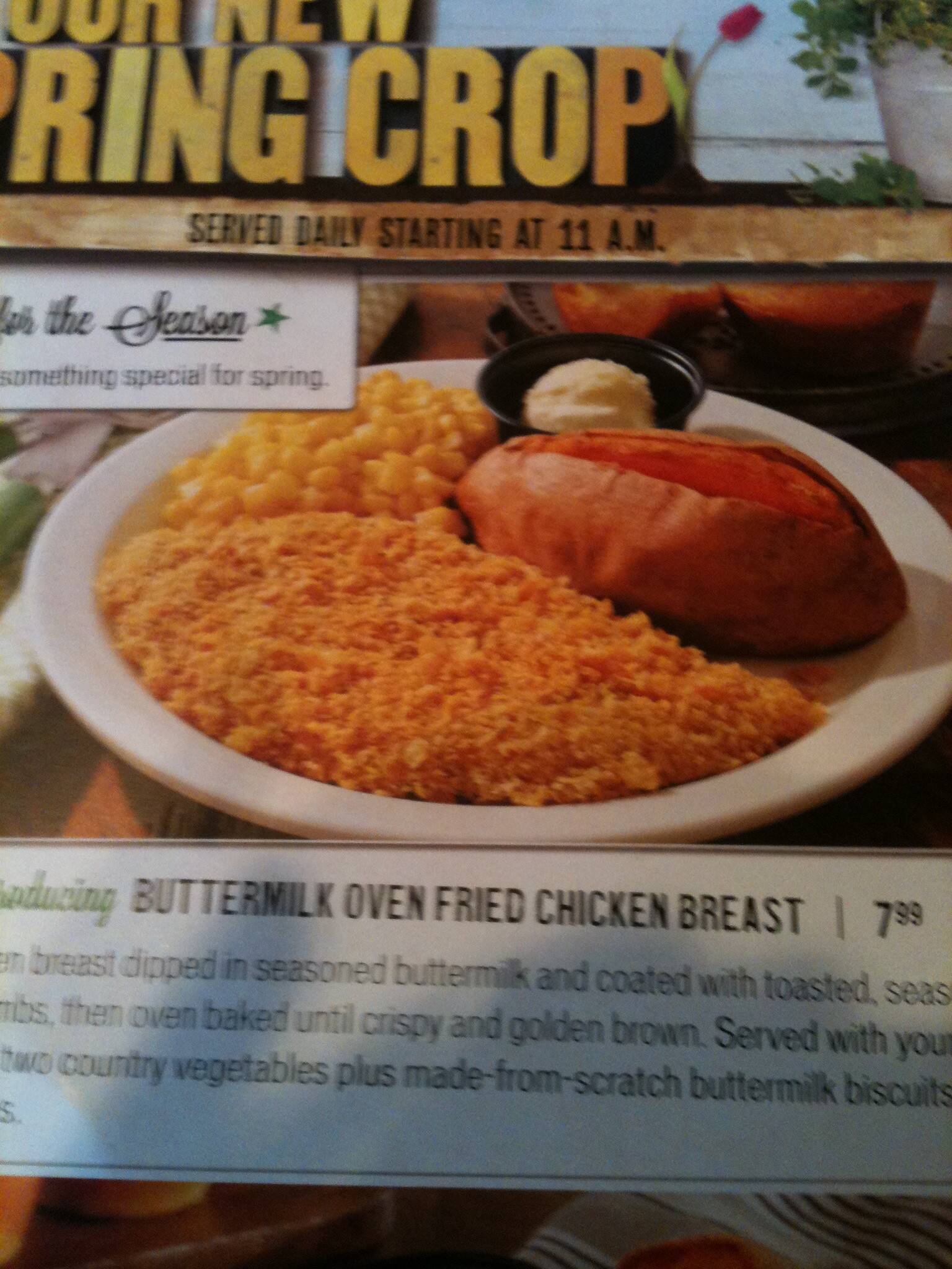 Menu at Cracker Barrel, West Monroe, 309 Constitution Dr