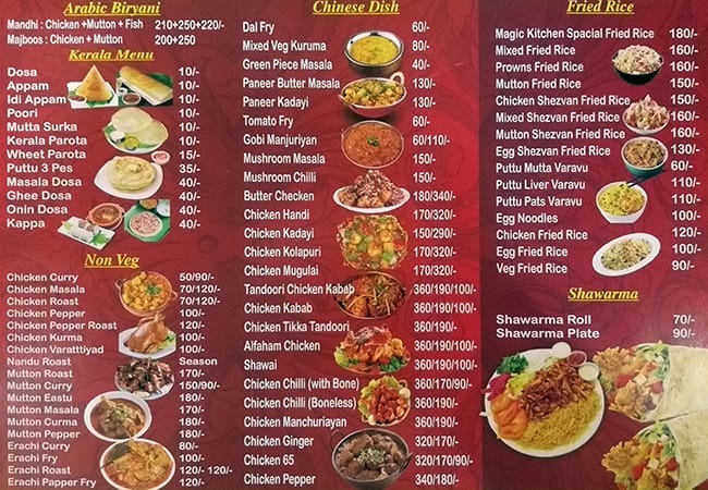 Magic Kitchen Restaurant Menu Menu For Magic Kitchen Restaurant