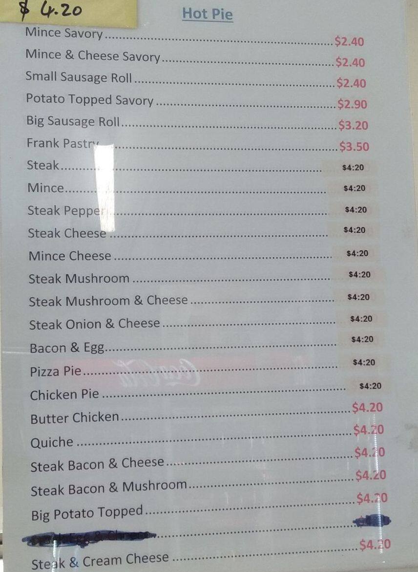 Carta de PC Bakery