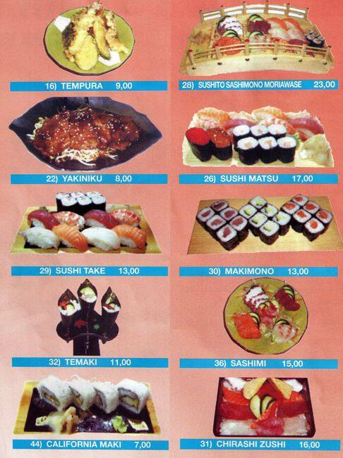 Menu di Ristorante Giapponese Itoya 