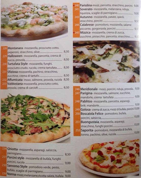 Menu di Pizza Style 
