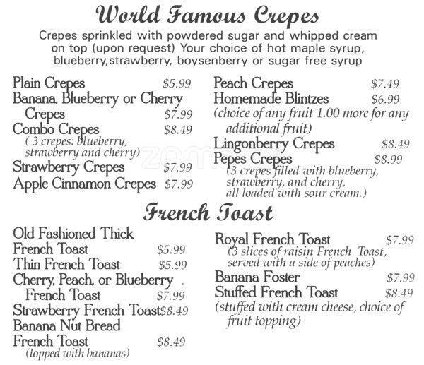 Menu at Skillet House restaurant, Oak Lawn, S Cicero Ave