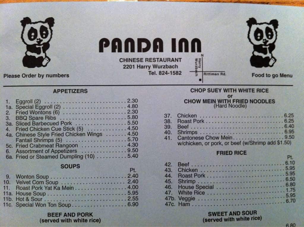 panda inn centralia menu