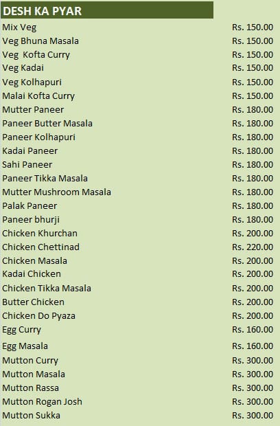 BANYAN KITCHEN menu