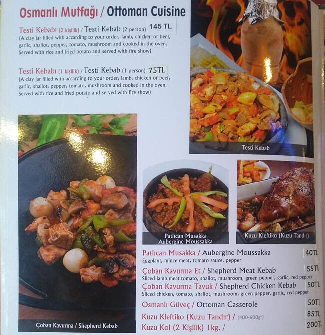 Menu at Bodrum Cafe & Restaurant, Istanbul, Şeftali Sk. No 16