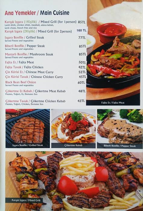 Menu at Bodrum Cafe & Restaurant, Istanbul, Şeftali Sk. No 16