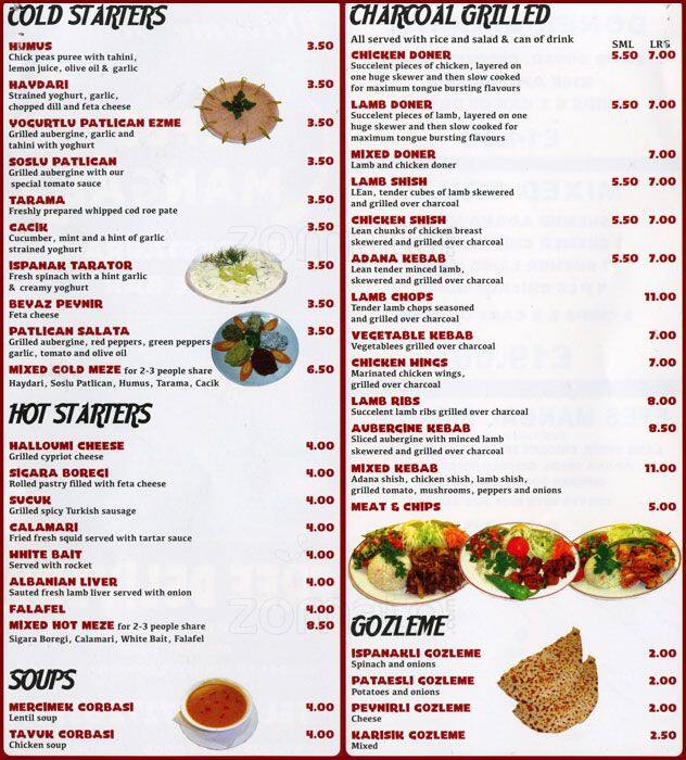 Efes Mangal Menu, Menu for Efes Mangal, Finsbury Park, London Zomato UK