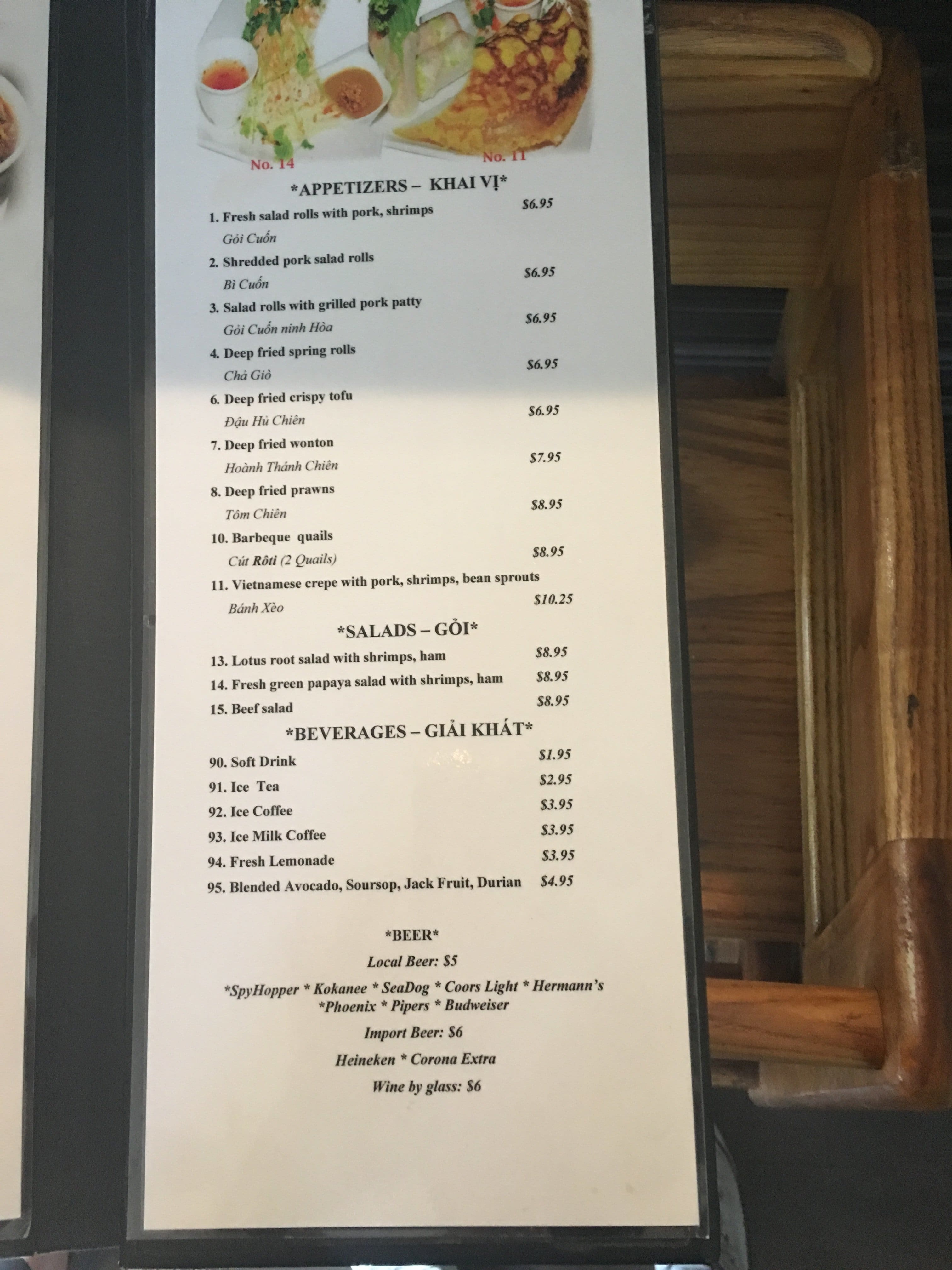 Menu at Green Leaf Bistro restaurant, Langford