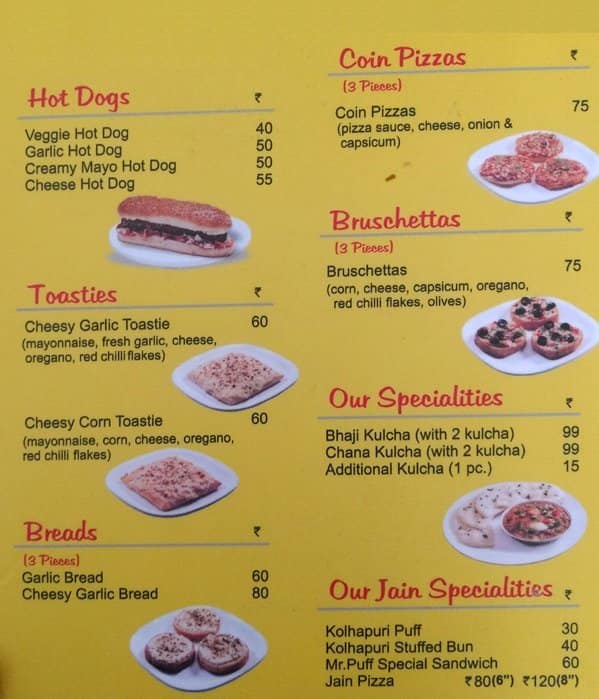 Mr. Puff Menu, Menu for Mr. Puff, Infocity, Gandhinagar Zomato
