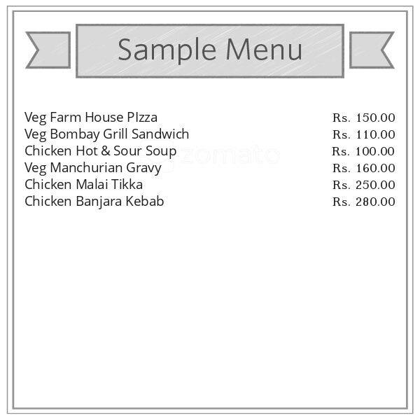 Hotel City Star menu