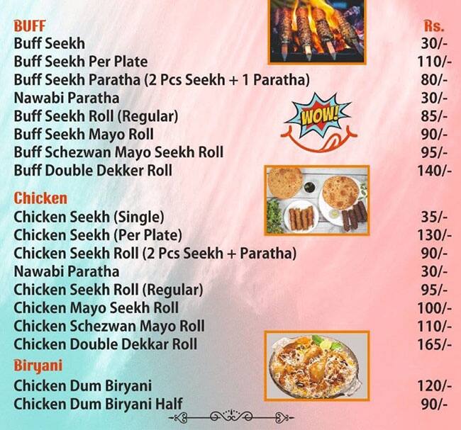 Menu of Bombay Seekh Corner, Chembur, Mumbai
