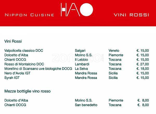Menu di Hao 