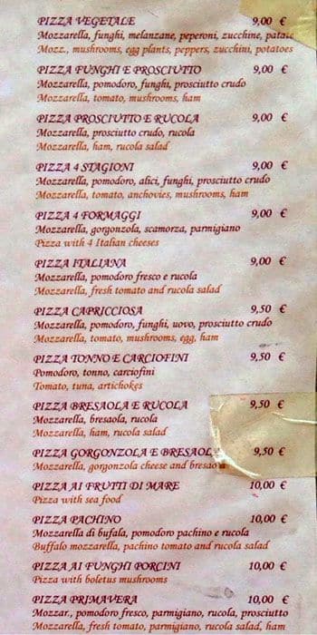 Menu di Il Boscaiolo 