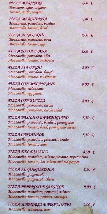 Menu di Il Boscaiolo 