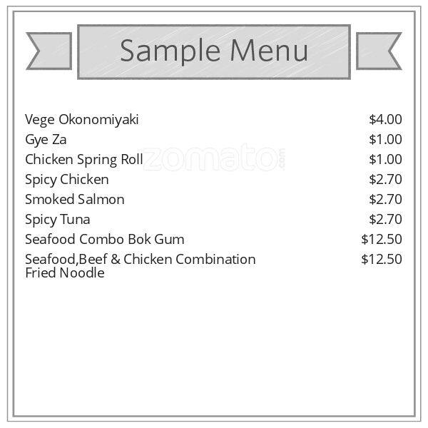 Shoji Menu, Menu for Shoji, Southbank, Melbourne - Urbanspoon/Zomato