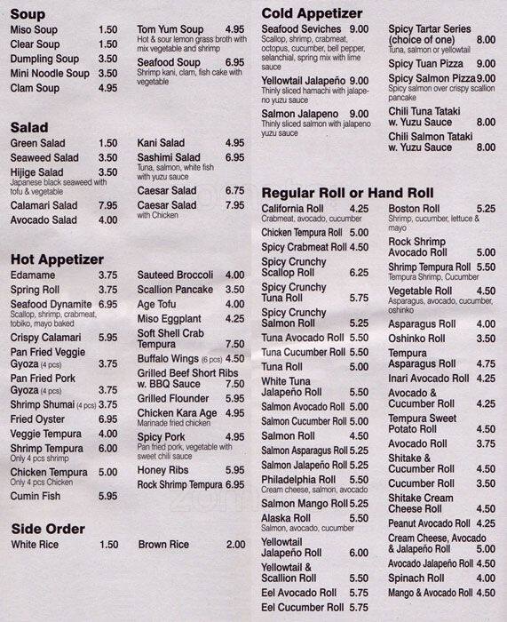 Sushi & Noodles Menu, Menu for Sushi & Noodles, Bushwick, New York City