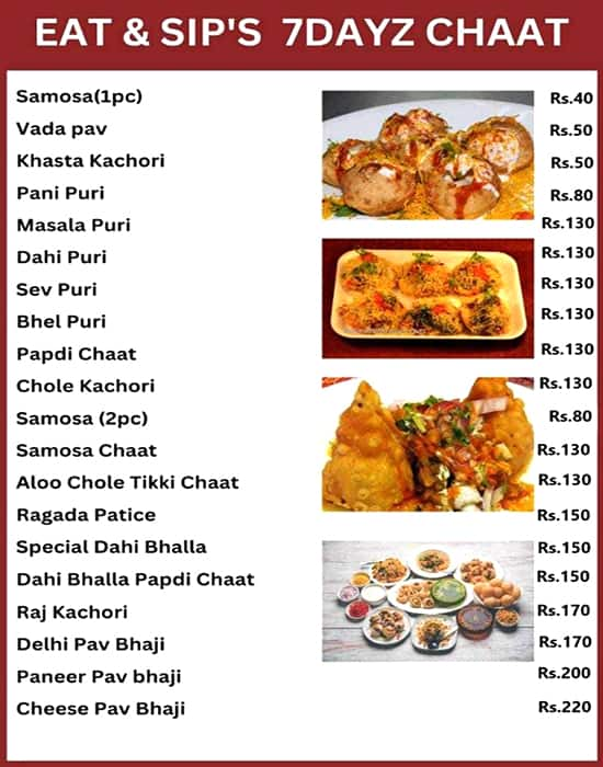 Menu of Eat & Sip, Hampankatta, Mangalore