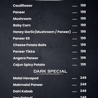 Menu of Dark By Vap Club, Lakshmi Mills, Coimbatore Menu of Dark By Vap Club, Lakshmi Mills, Coimbatore