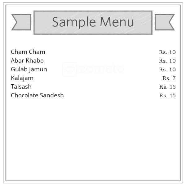 Deshapran Sweets Menu, Menu for Deshapran Sweets, Picnic Garden