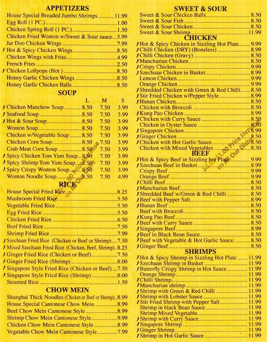 Chopsticks SzeChuan Menu, Menu for Chopsticks SzeChuan, Scarborough, Toronto Urbanspoon/Zomato