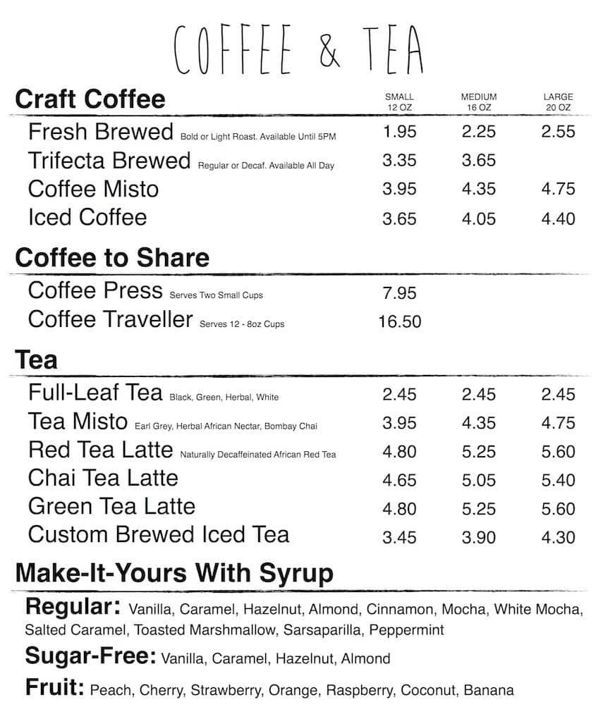 Roast Coffee + Wine, Downtown Edmonton Menu Urbanspoon/Zomato