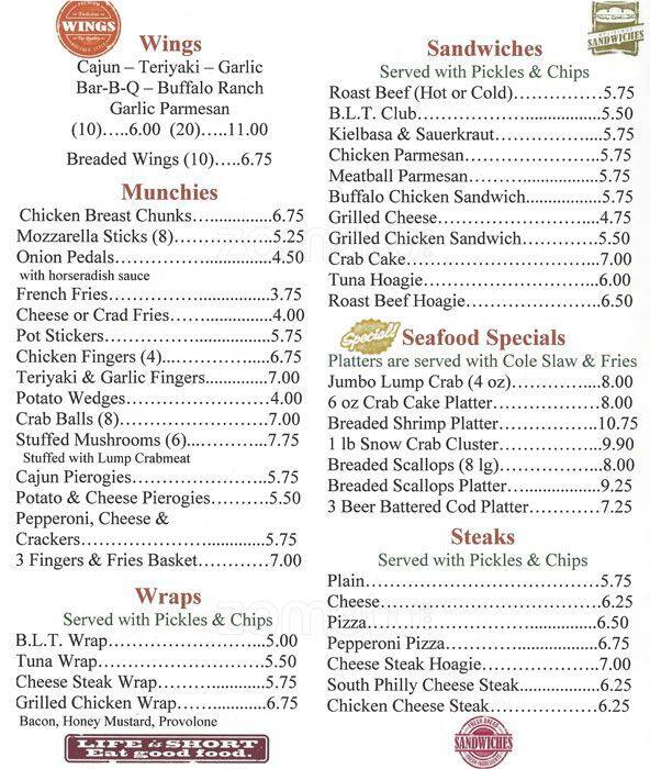 Cheers Cafe Menu, Menu for Cheers Cafe, Port Richmond, Philadelphia