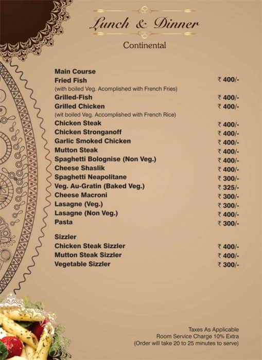 Salt - Pepper Restaurant menu