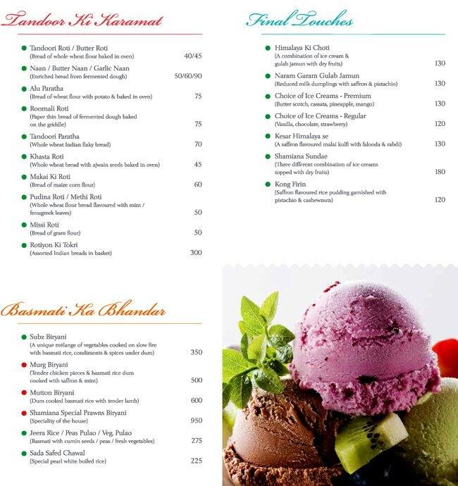 Menu at Shamiana Restaurant, Navi Mumbai, +75Q