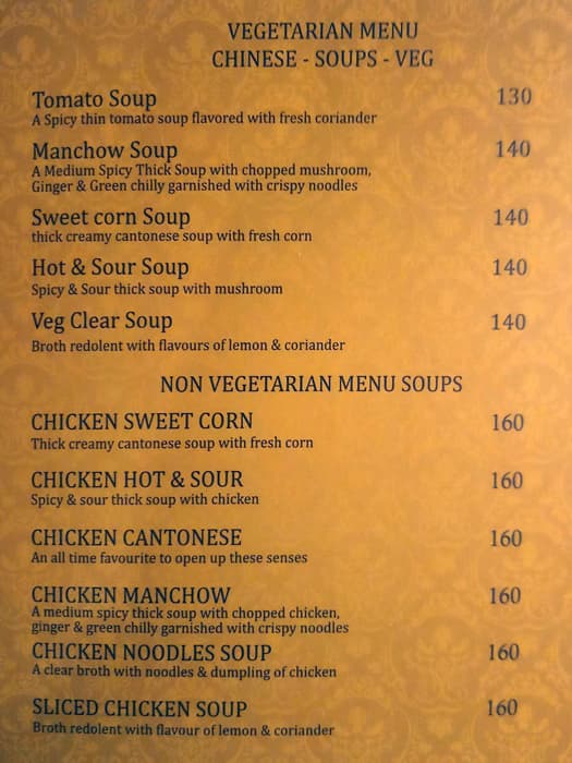 Shahi Dastarkhwan menu