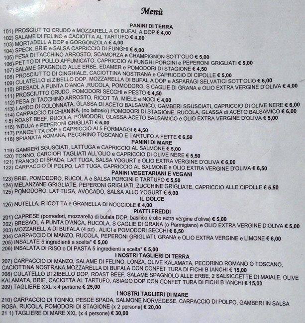 Menu di Panino Ricco 