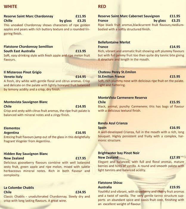 Menu at Chutneys Indian Restaurant, Uxbridge, 26 Cowley Rd