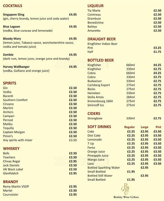 Menu at Chutneys Indian Restaurant, Uxbridge, 26 Cowley Rd