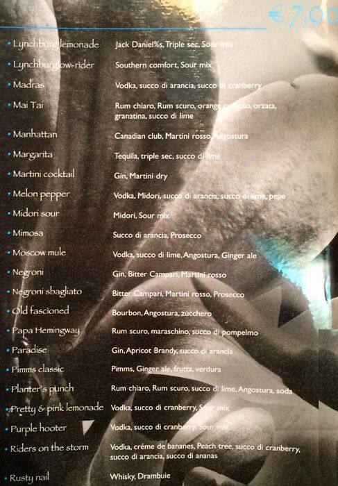 Magnolia Roma menu