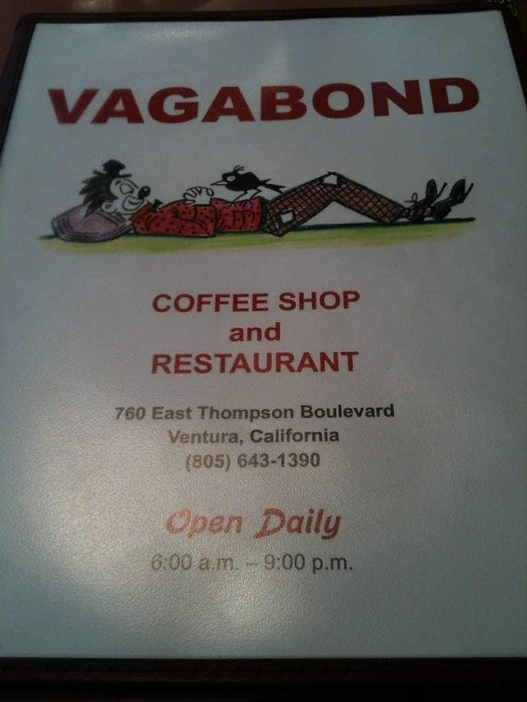 Vagabond Coffee Shop Menu, Menu podniku Vagabond Coffee Shop, Ventura