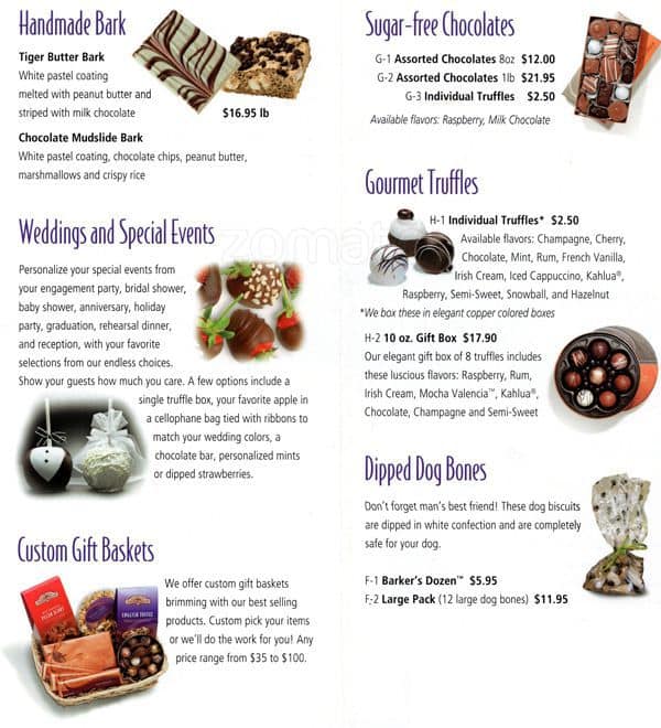 Rocky Mountain Chocolate Factory Menu Urbanspoon/Zomato