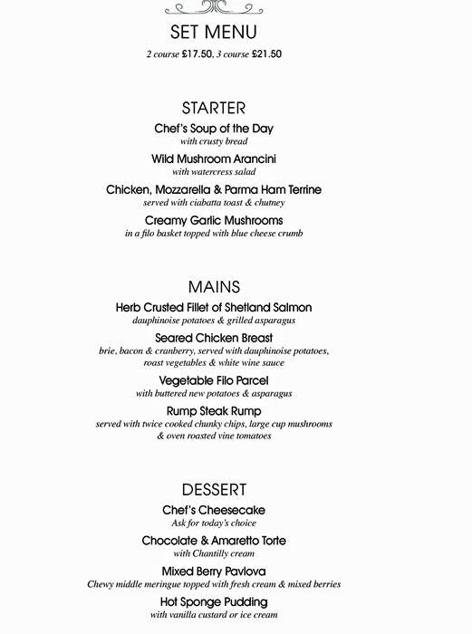 Menu at Abbys Bistro pub & bar, Grimsby