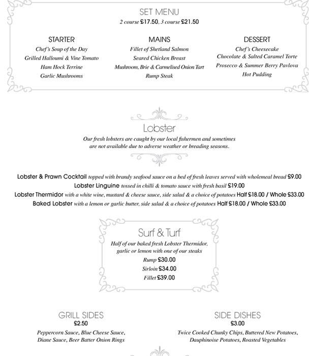 Menu at Abbys Bistro pub & bar, Grimsby