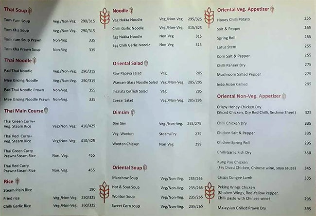 Thai Chi Kitchen Menu Menu For Thai Chi Kitchen Greater Kailash