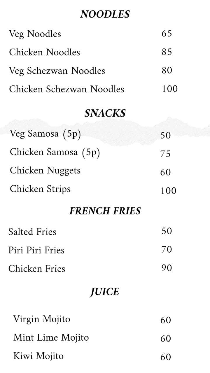 Menu of Spicy House, Marnamikatte, Mangalore