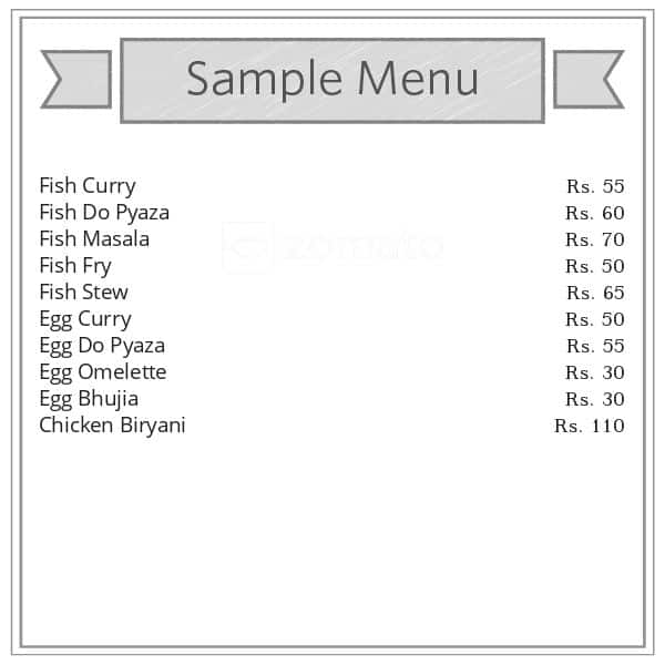 Tripti Dhaba menu