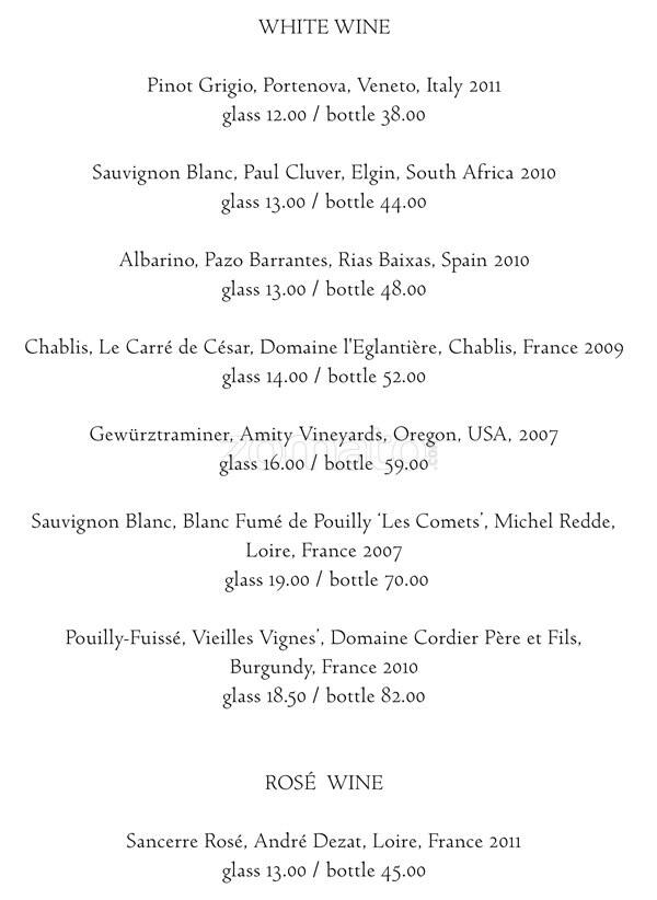 Menu at Savoy Grill pub & bar, London, The Savoy Covent Garden