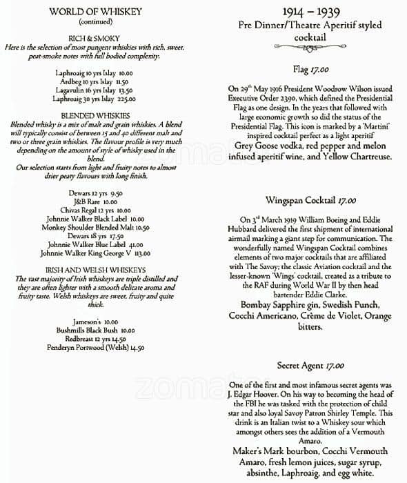 Savoy Grill Menu at Grace Mattingly blog