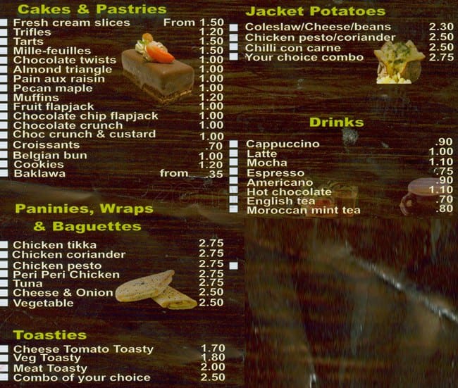 Al Uruba Cafe Menu, Menu for Al Uruba Cafe, Small Heath, Birmingham