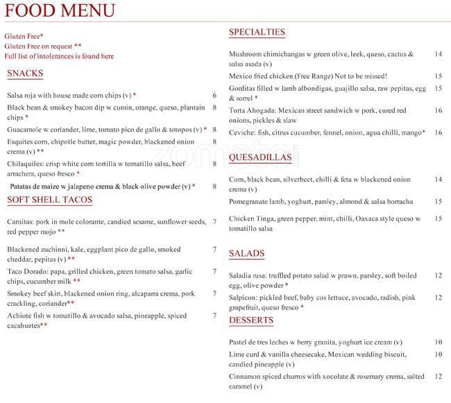 Mexico Menu, Menu for Mexico, Hamilton Central, Hamilton Menumania/Zomato