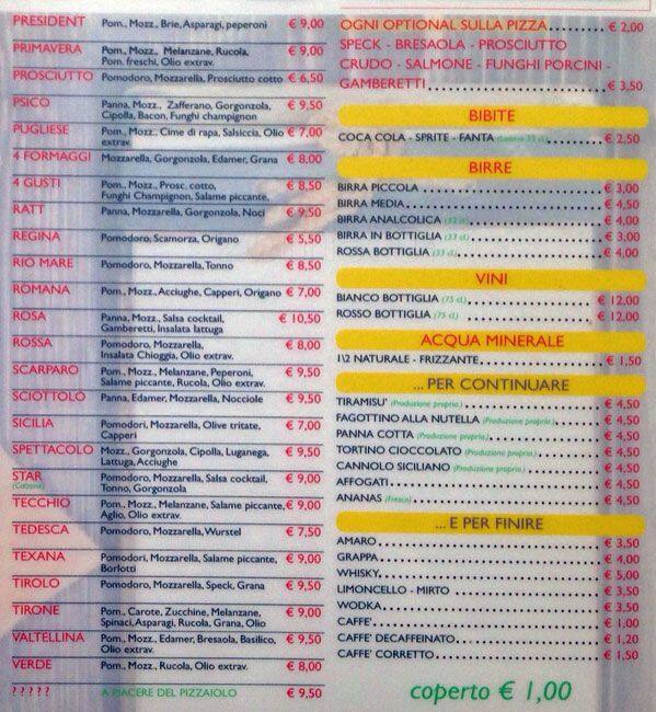 Menu di Viva La Vida 