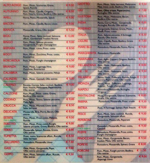 Menu di Viva La Vida 