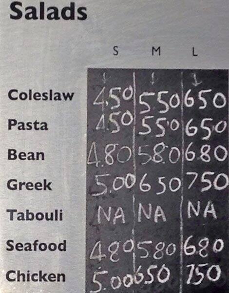 the chicken house menu